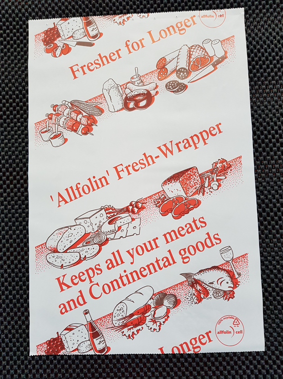 (d) Special Allfolin Deli-sheets for processed meat and cheese. Made in Germany